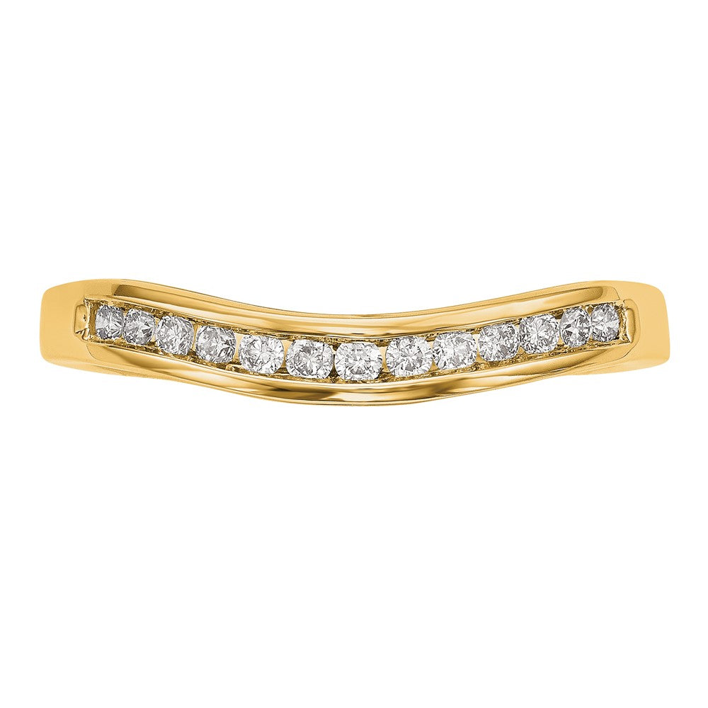 18K yellow Gold Real Diamond Band