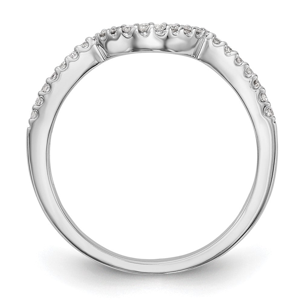 14K White Gold Real Diamond Band