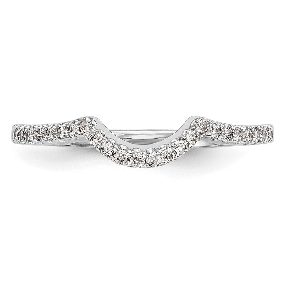 14K White Gold Real Diamond Band