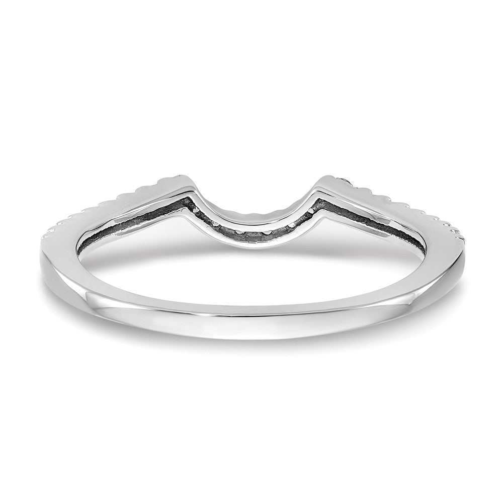 14K White Gold Real Diamond Band