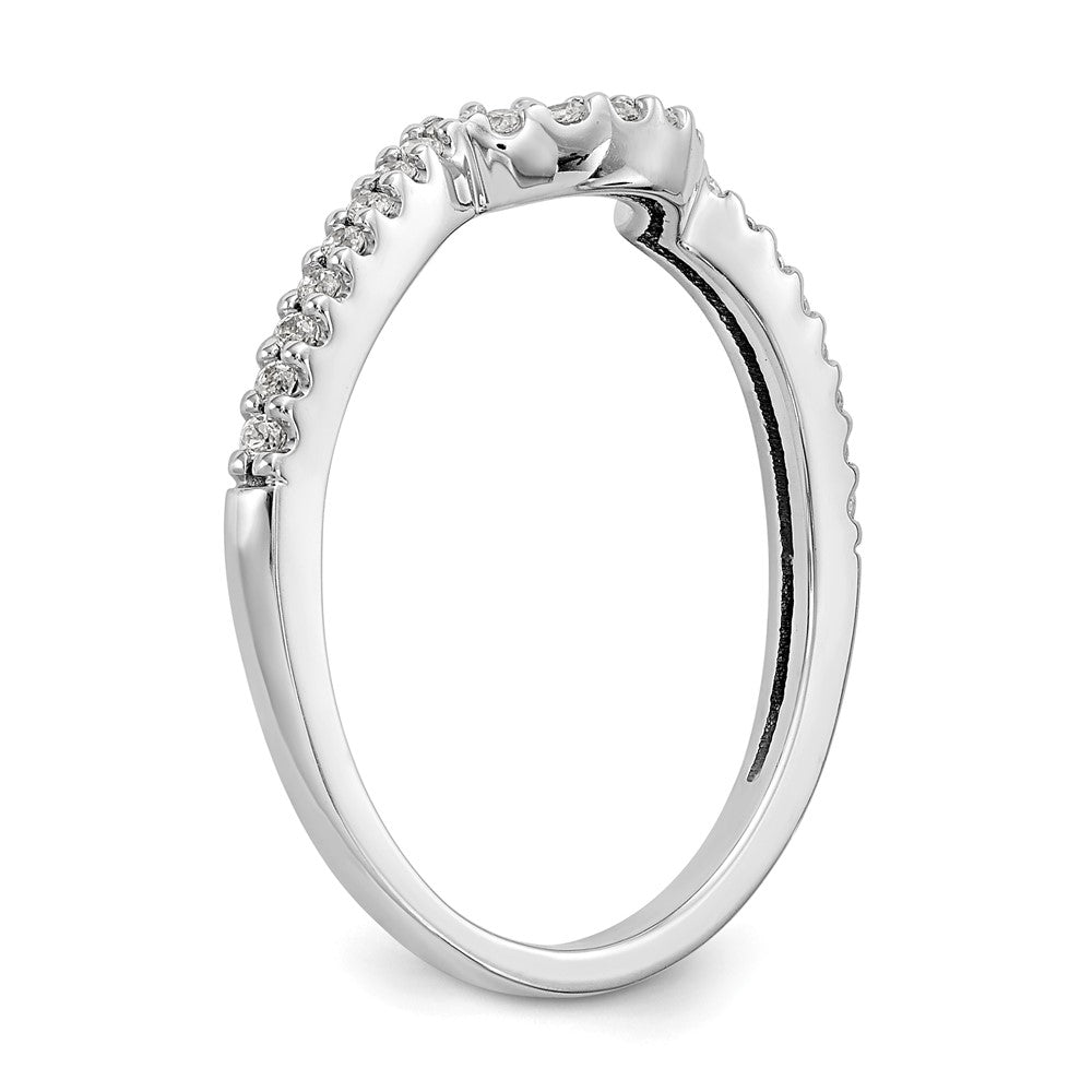 14K White Gold Real Diamond Band