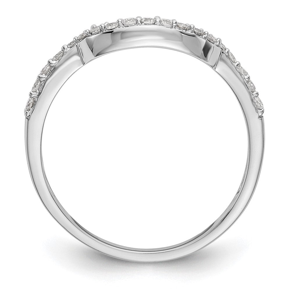 14K White Gold Real Diamond Band