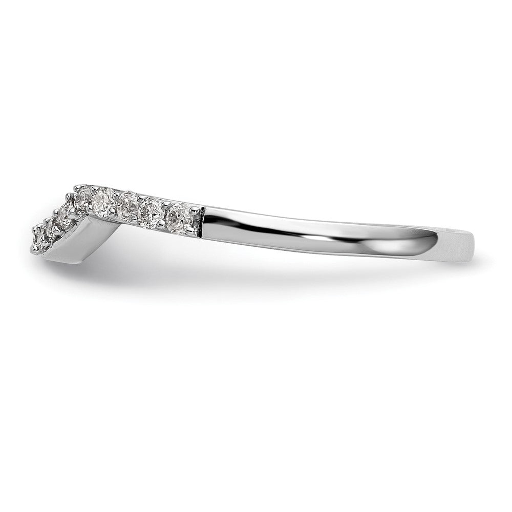 14K White Gold Real Diamond Band