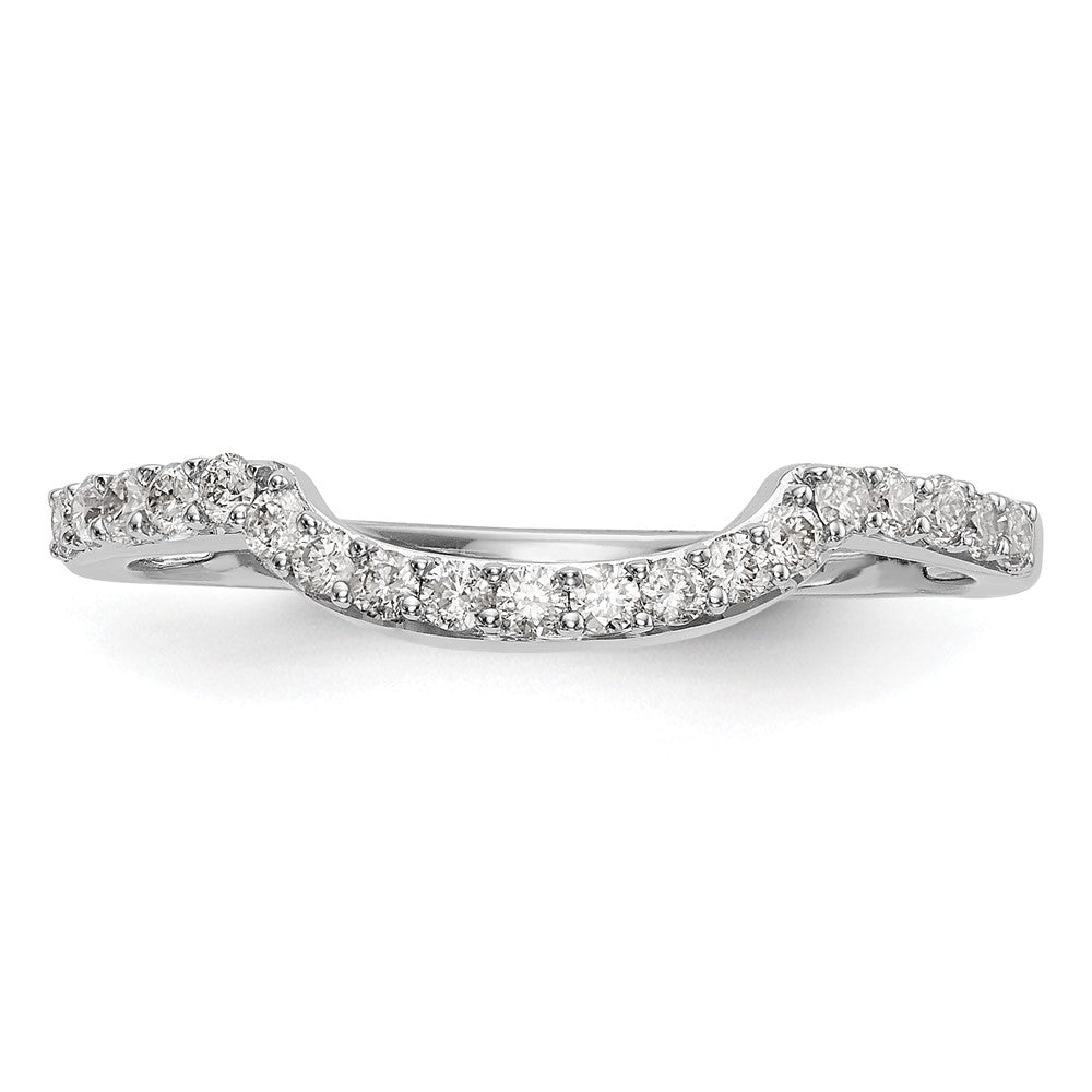 14K White Gold Real Diamond Band