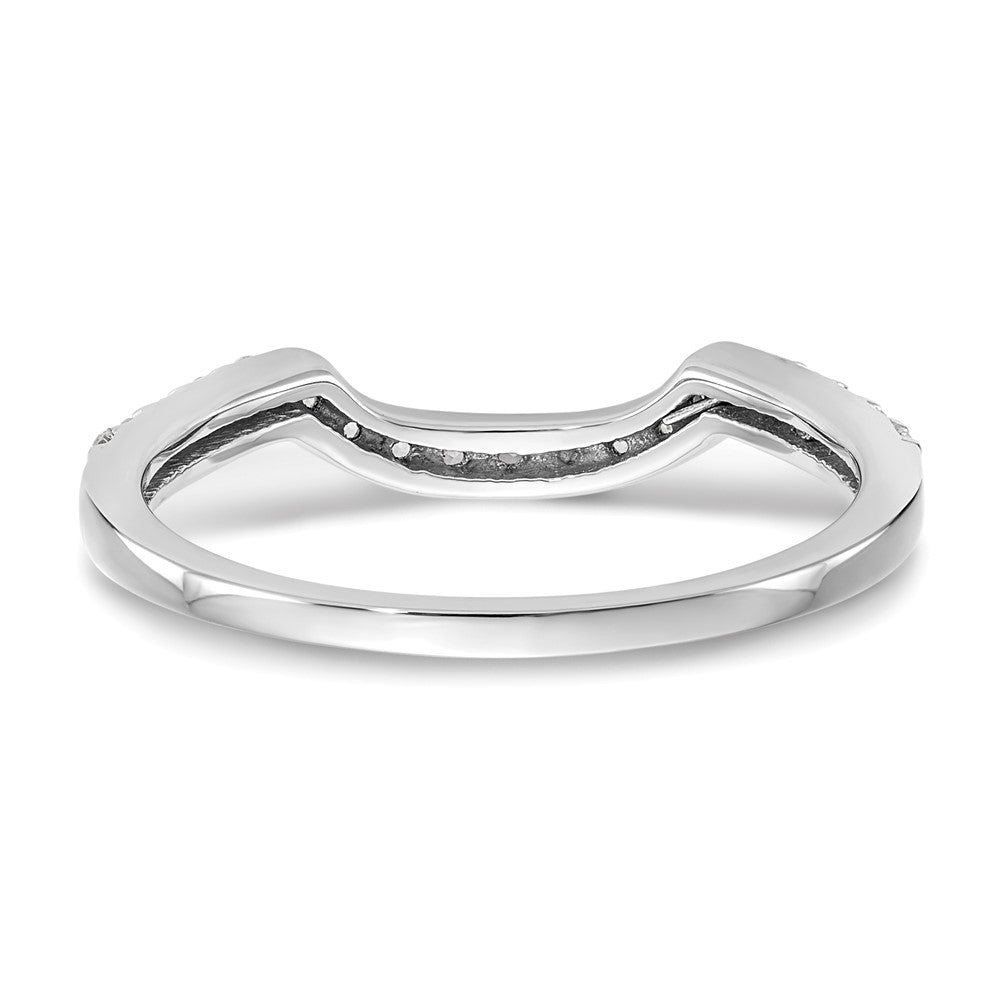 14K White Gold Real Diamond Band