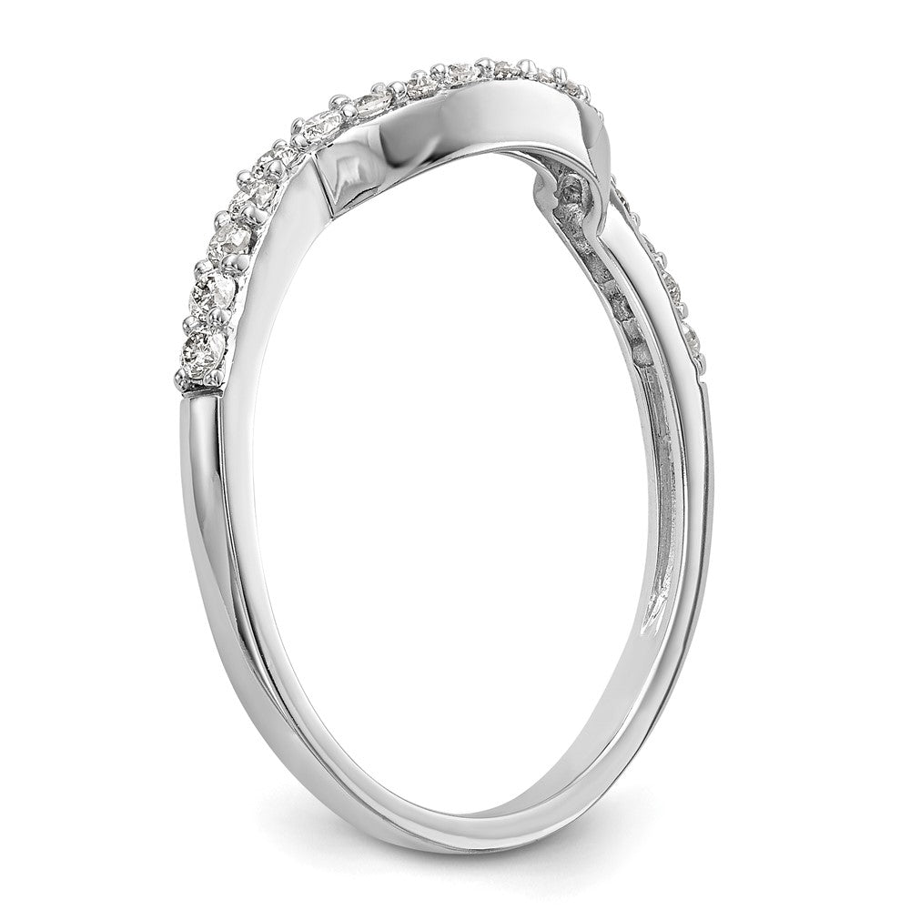 14K White Gold Real Diamond Band