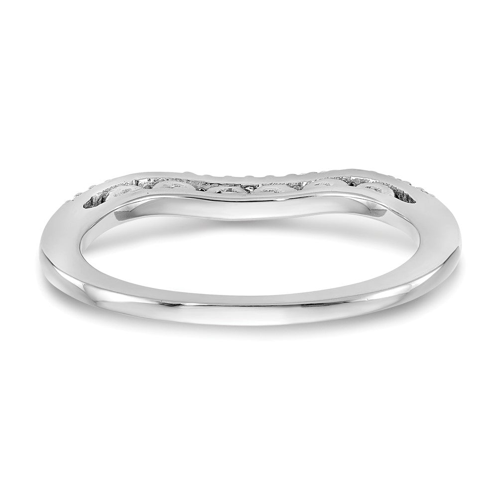 14K White Gold Real Diamond Band