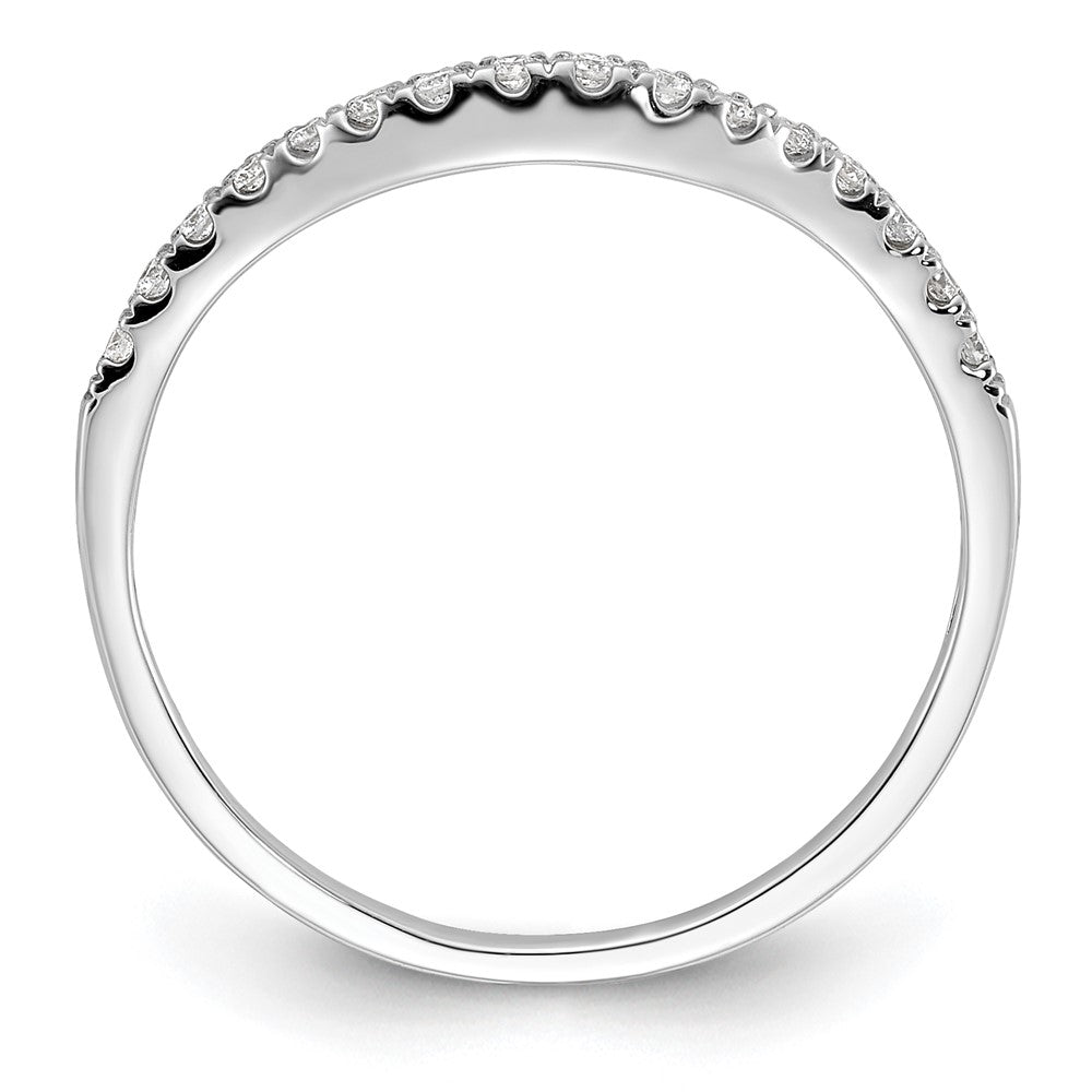 14K White Gold Real Diamond Band