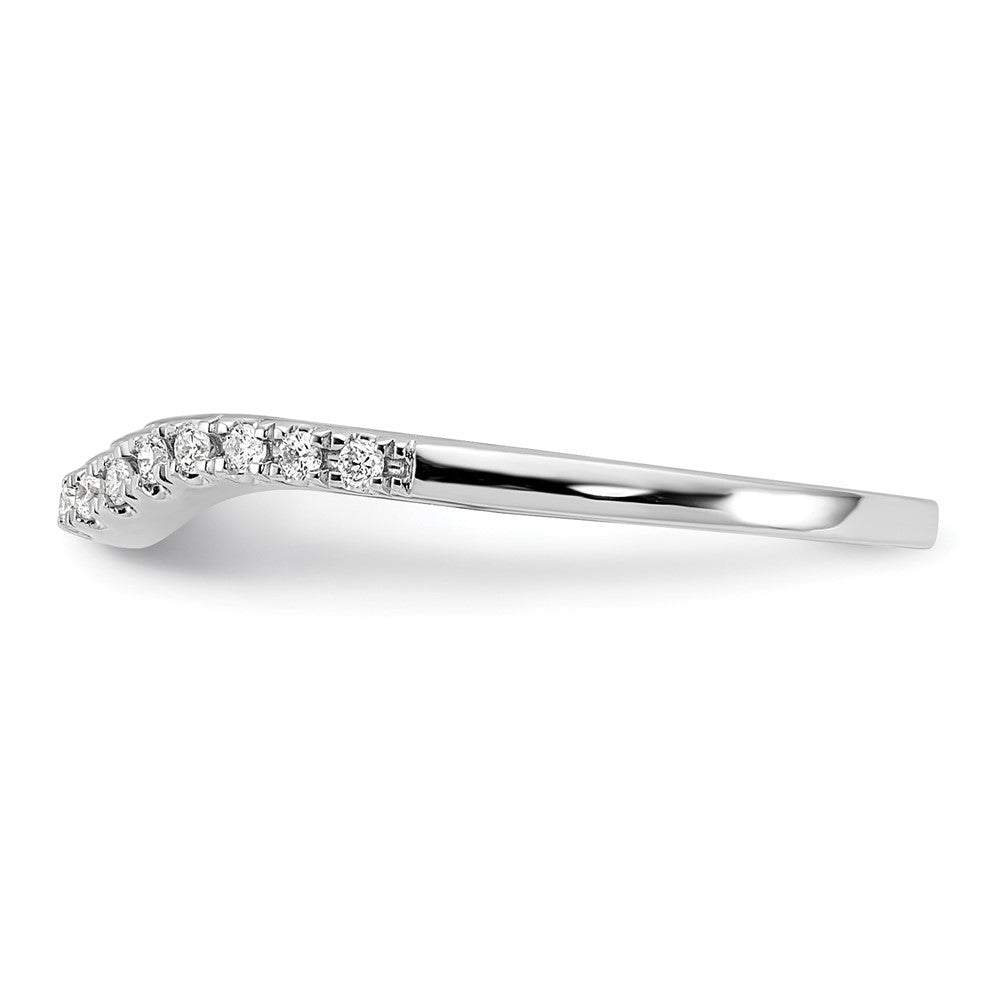 14K White Gold Real Diamond Band