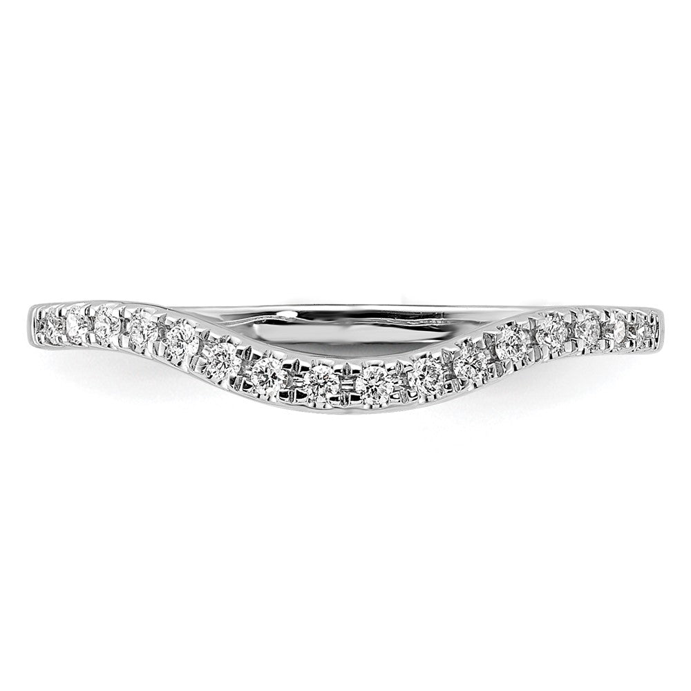 0.10ct. CZ Solid Real 14K White Gold Wedding Band Ring