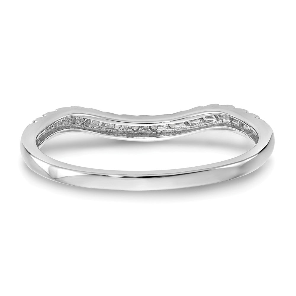 14K White Gold Real Diamond Band