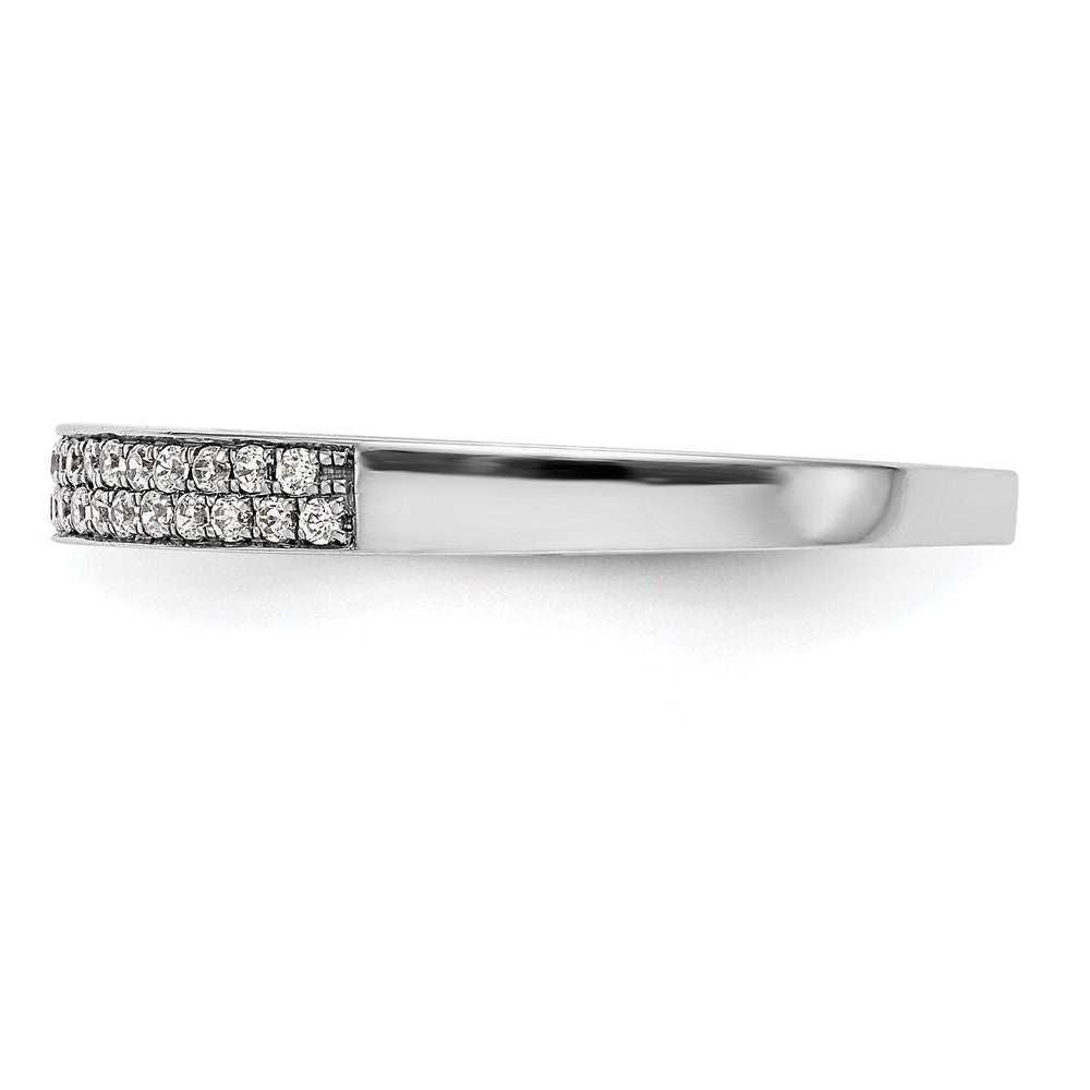 14K White Gold Micro Pave Real Diamond Band