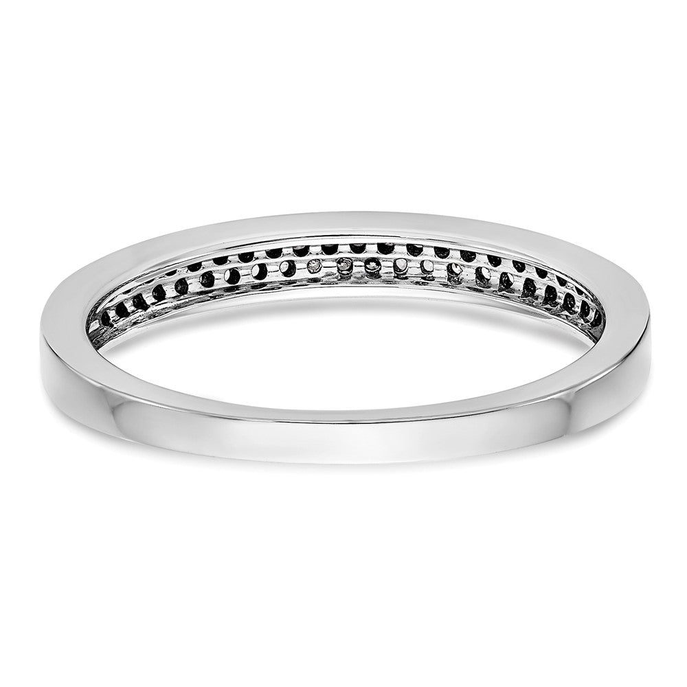 14K White Gold Micro Pave Real Diamond Band