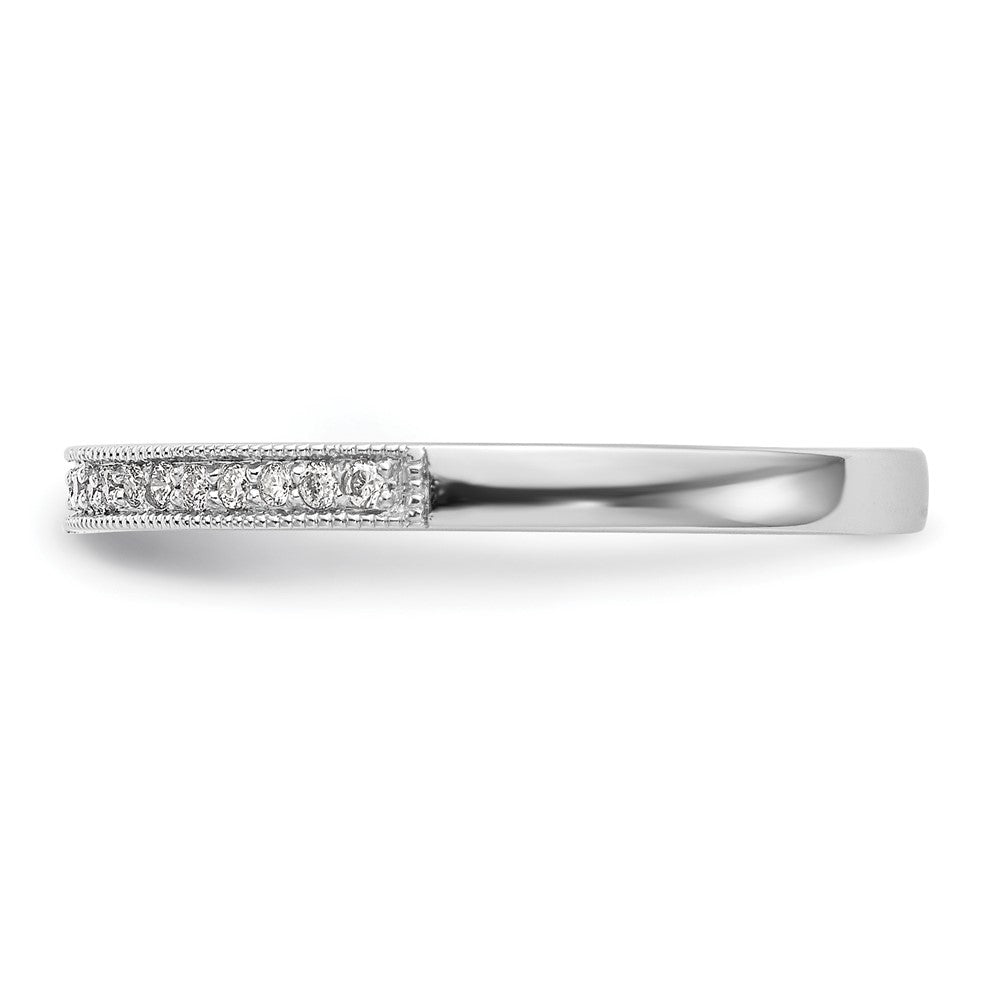 14K White Gold Real Diamond Band