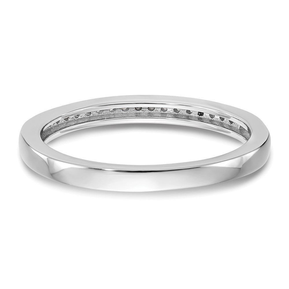 14K White Gold Real Diamond Band