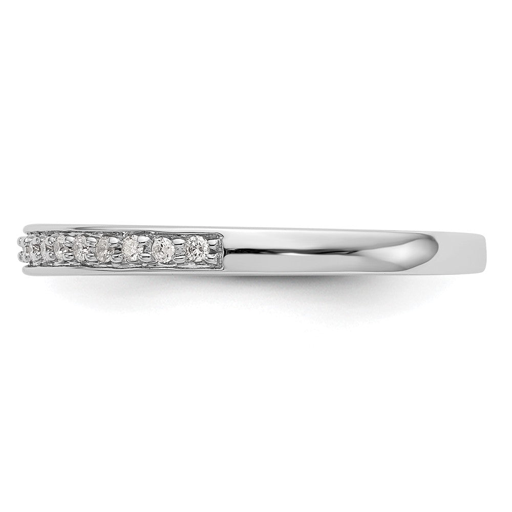 14K White Gold Real Diamond Band