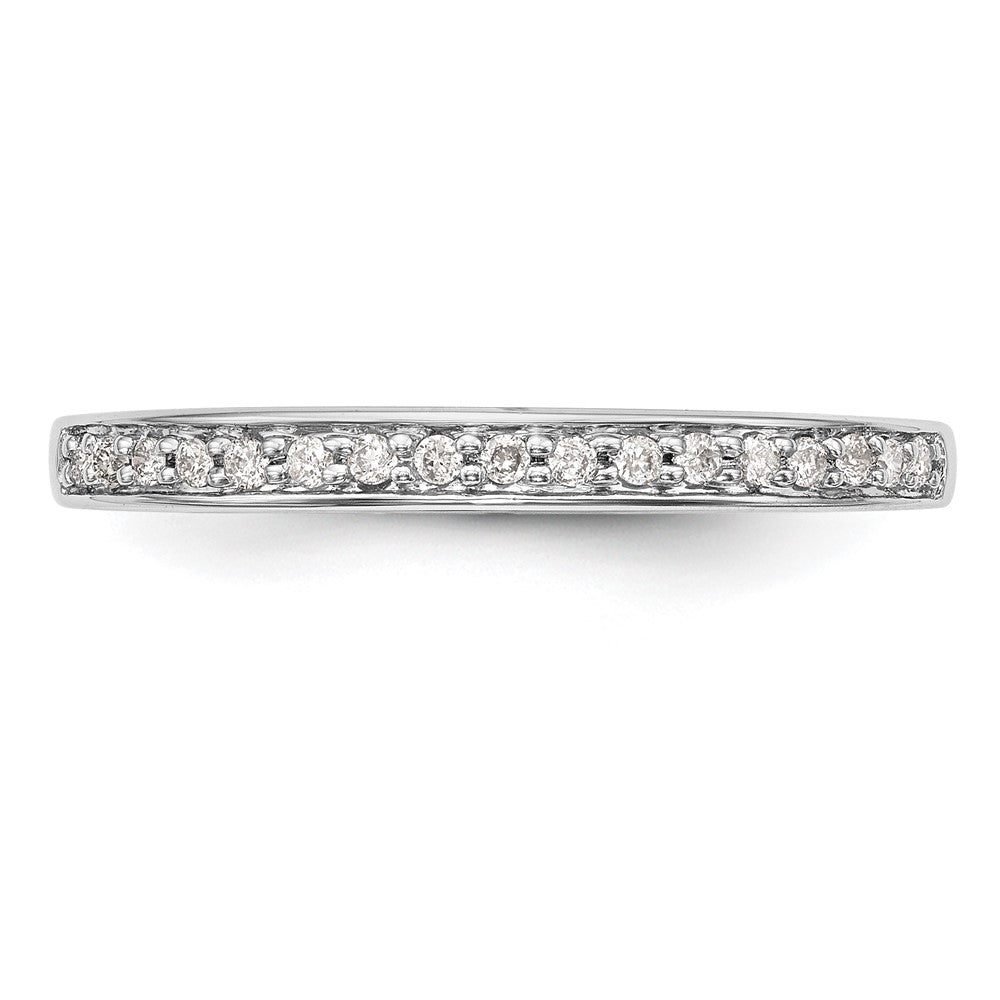 14K White Gold Real Diamond Band