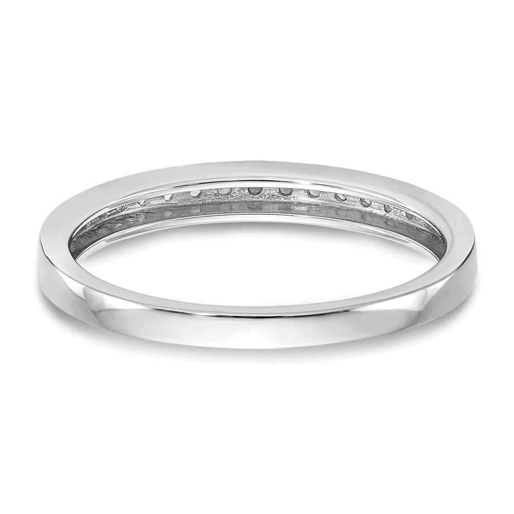 14K White Gold Real Diamond Band