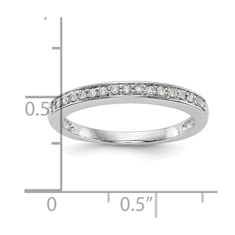 14K White Gold Real Diamond Band