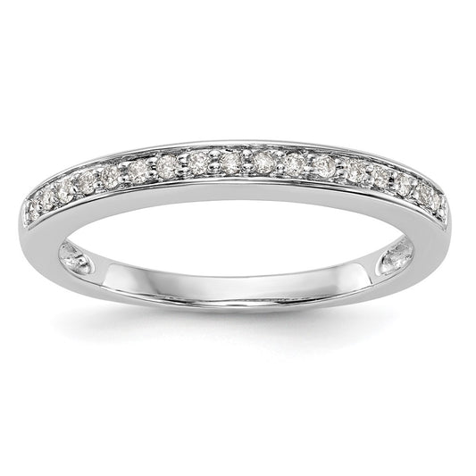 0.14ct. CZ Solid Real 14K White Gold Wedding Band Ring