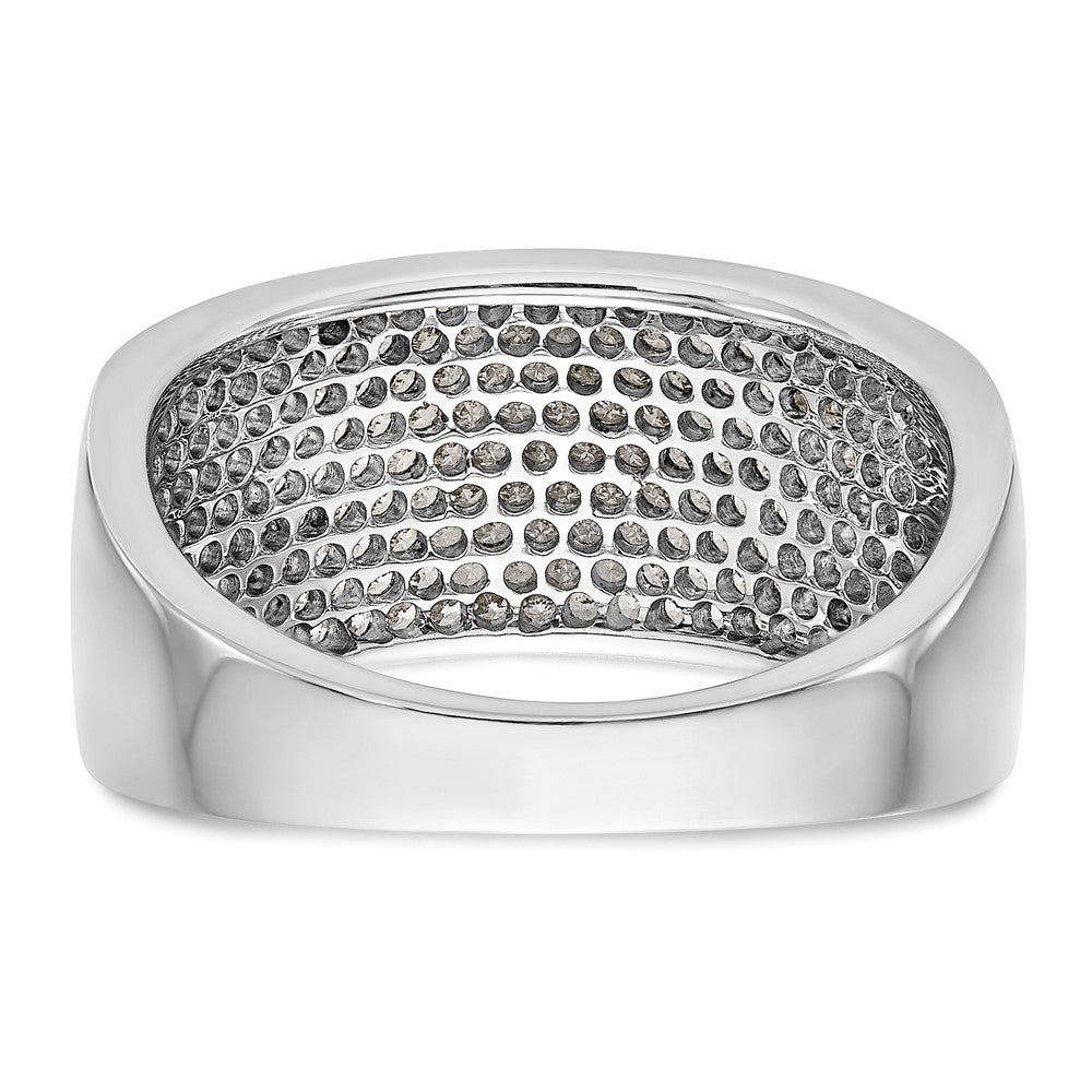 14K White Gold Micro Pave Real Diamond Band