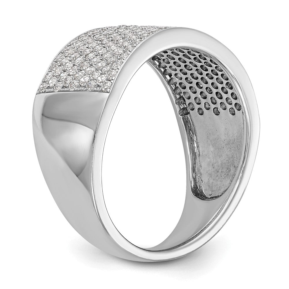 14K White Gold Micro Pave Real Diamond Band