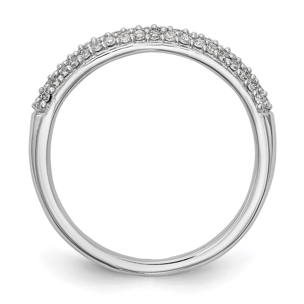 14K White Gold Micro Pave Real Diamond Band