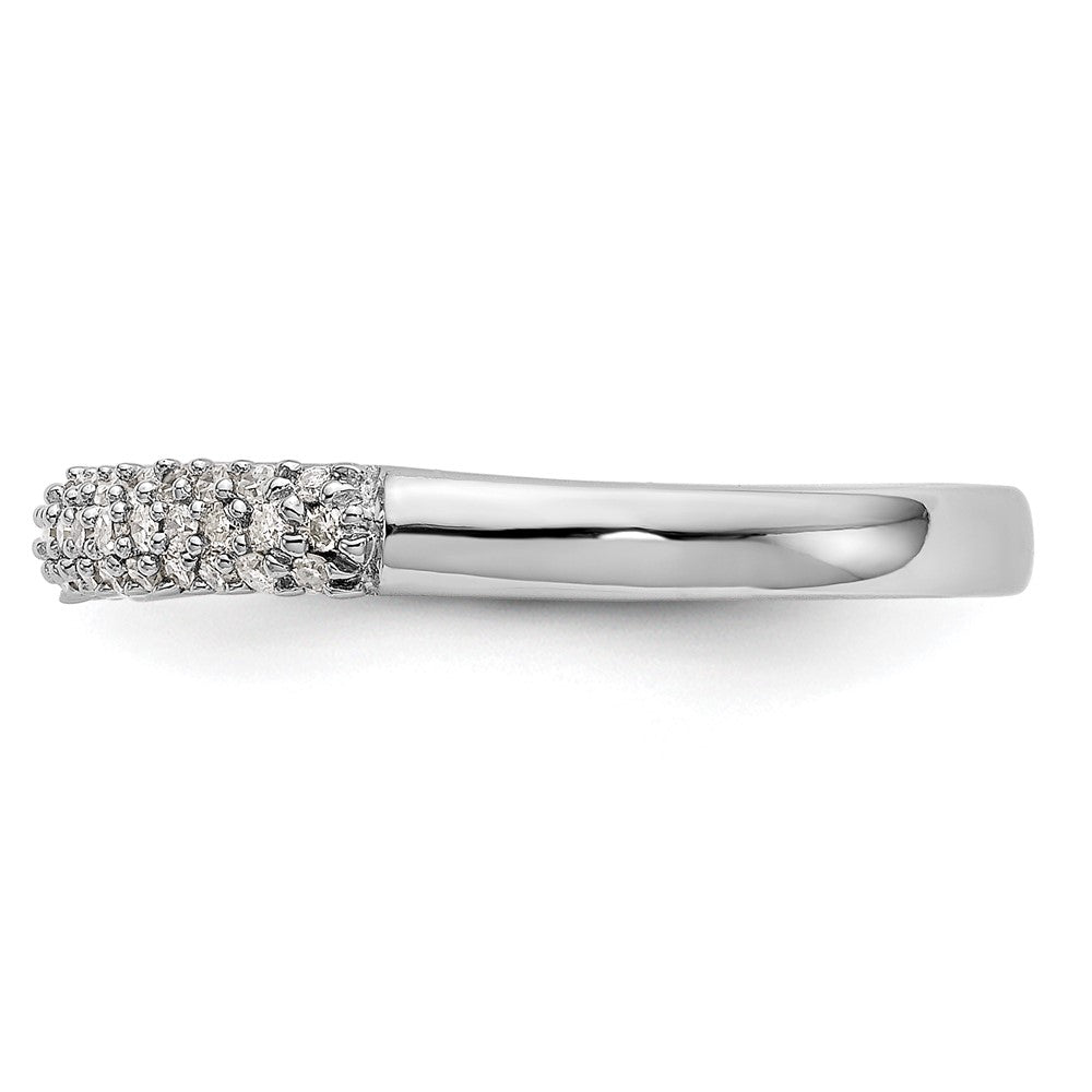 14K White Gold Micro Pave Real Diamond Band