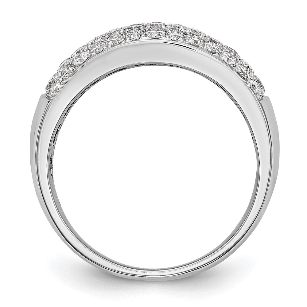 14K White Gold Real Diamond Band