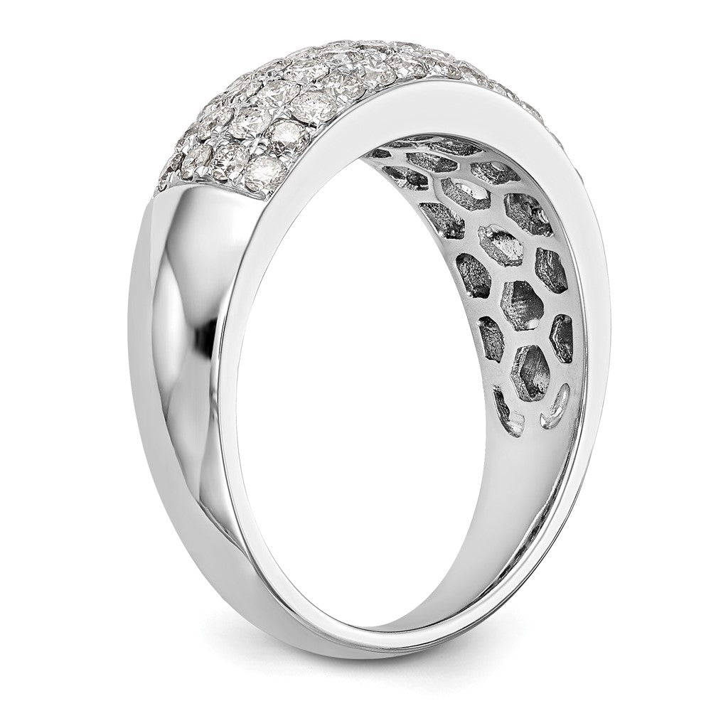 14K White Gold Real Diamond Band