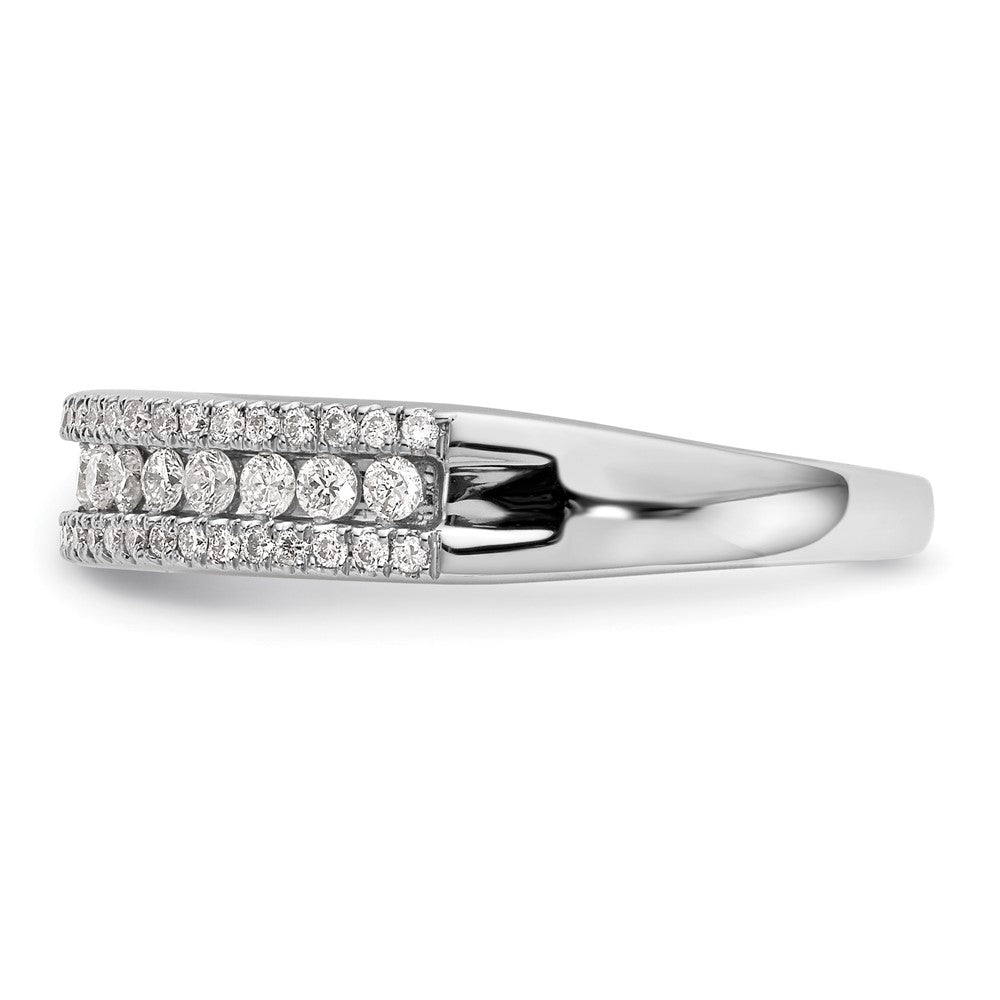 14K White Gold Real Diamond Band