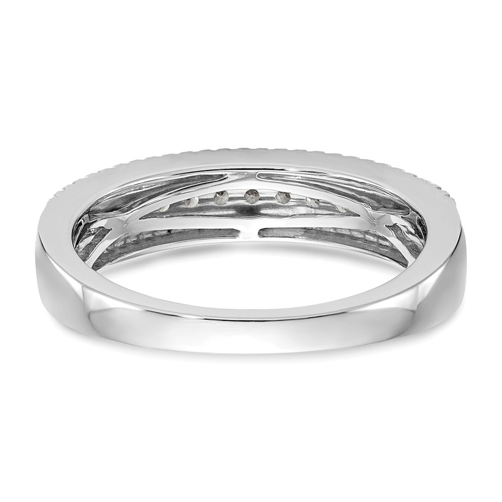 14K White Gold Real Diamond Band