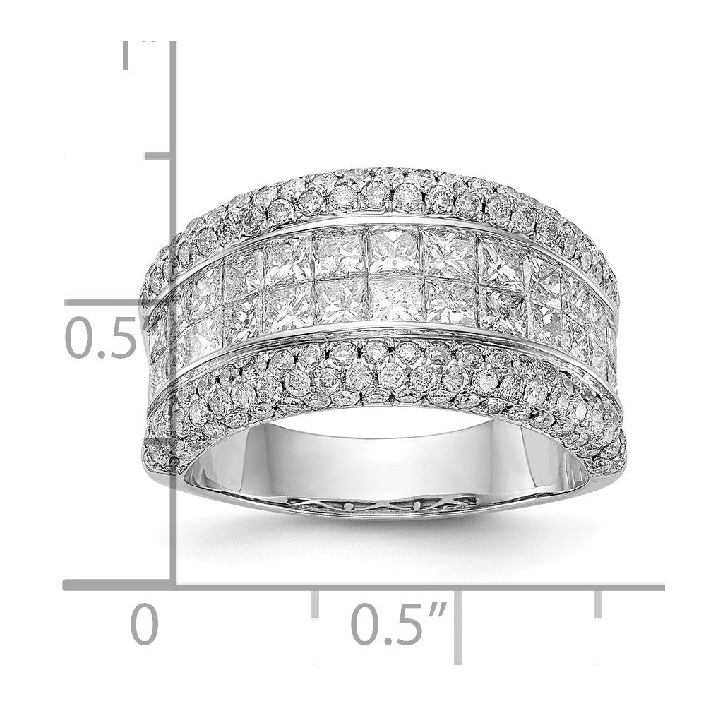 14k White Gold Real Diamond Ring