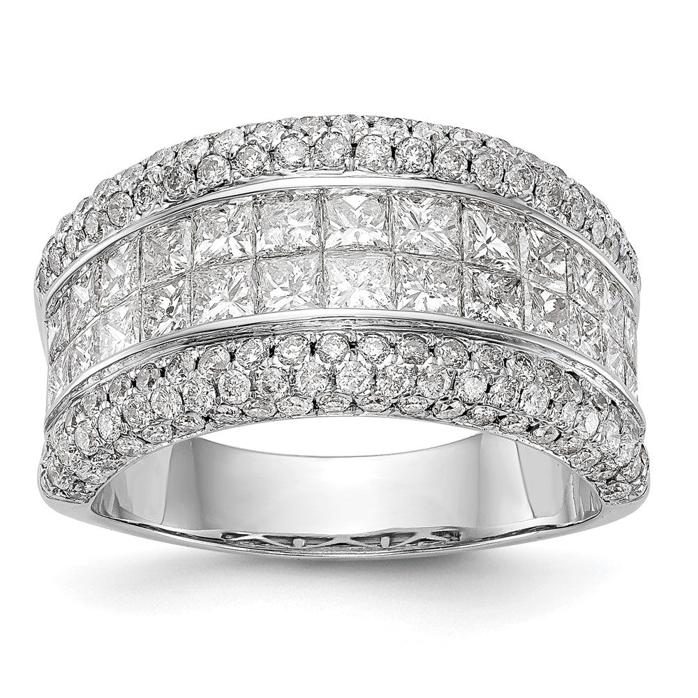 14k White Gold Real Diamond Ring