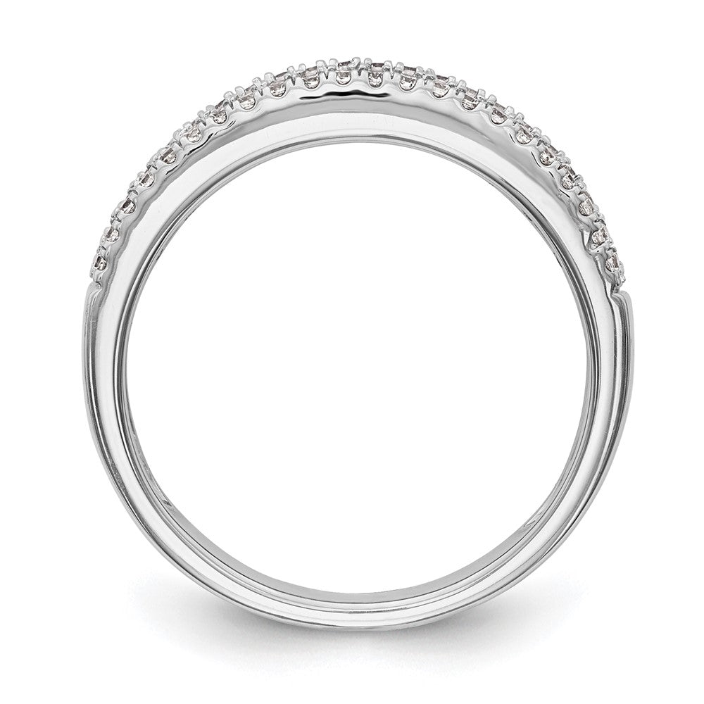 14K White Gold Real Diamond Band