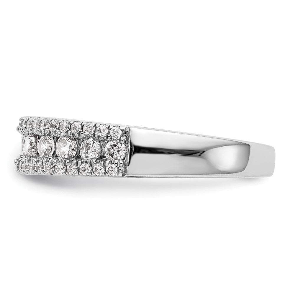 14K White Gold Real Diamond Band