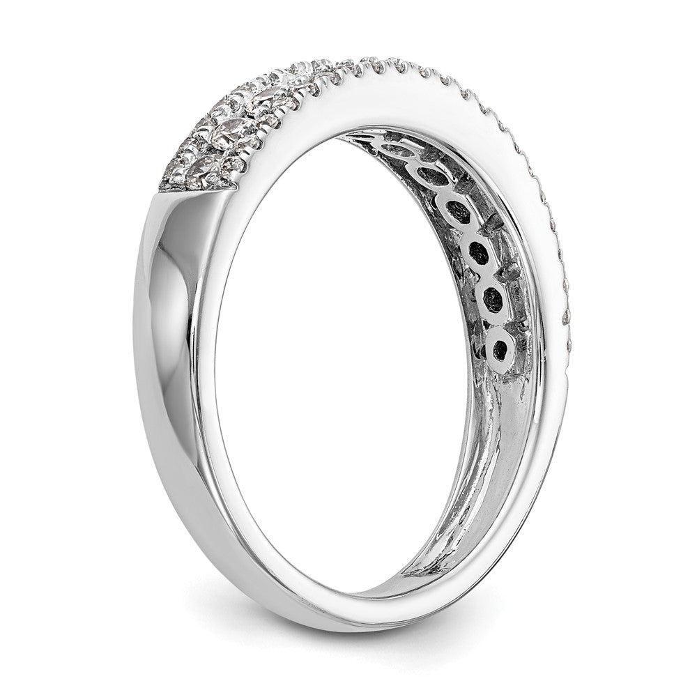 14K White Gold Real Diamond Band