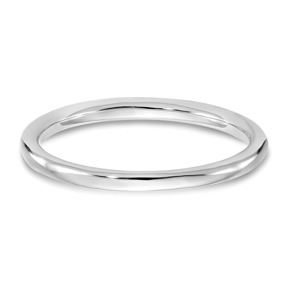 0.06ct. CZ Solid Real 14K White Gold Wedding Band Ring