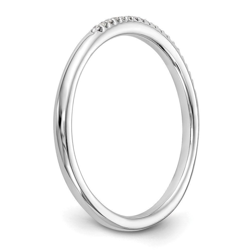 0.06ct. CZ Solid Real 14K White Gold Wedding Band Ring