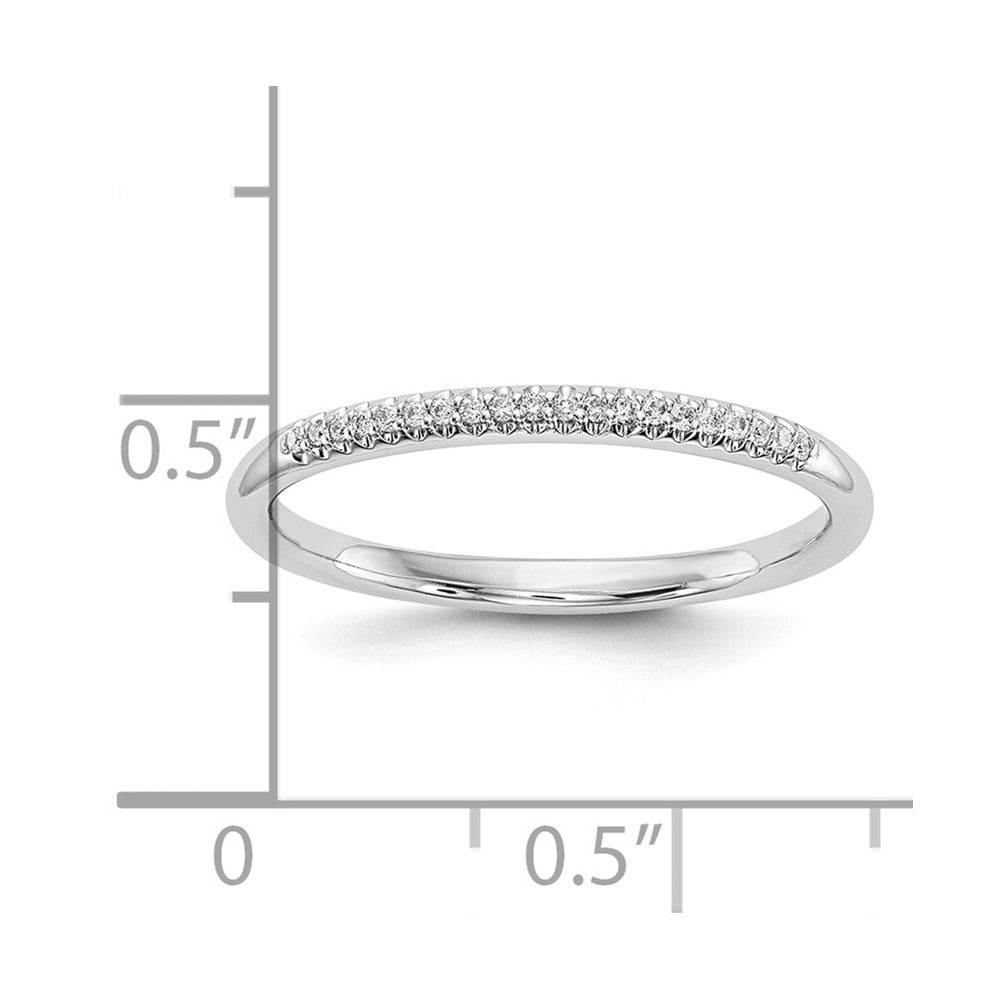 0.06ct. CZ Solid Real 14K White Gold Wedding Band Ring