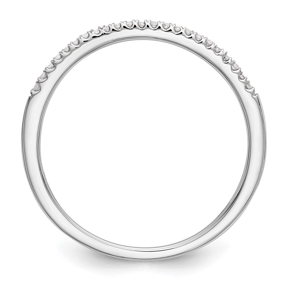 14K White Gold Real Diamond Band