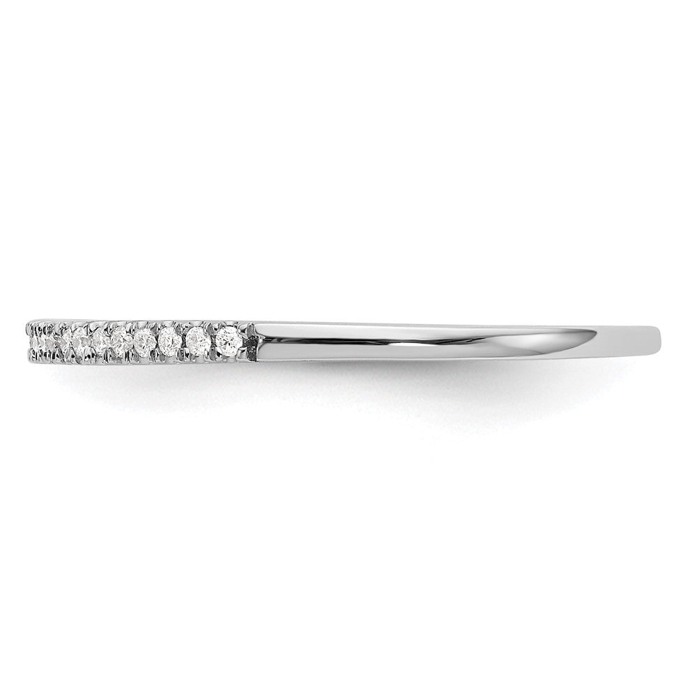 14K White Gold Real Diamond Band