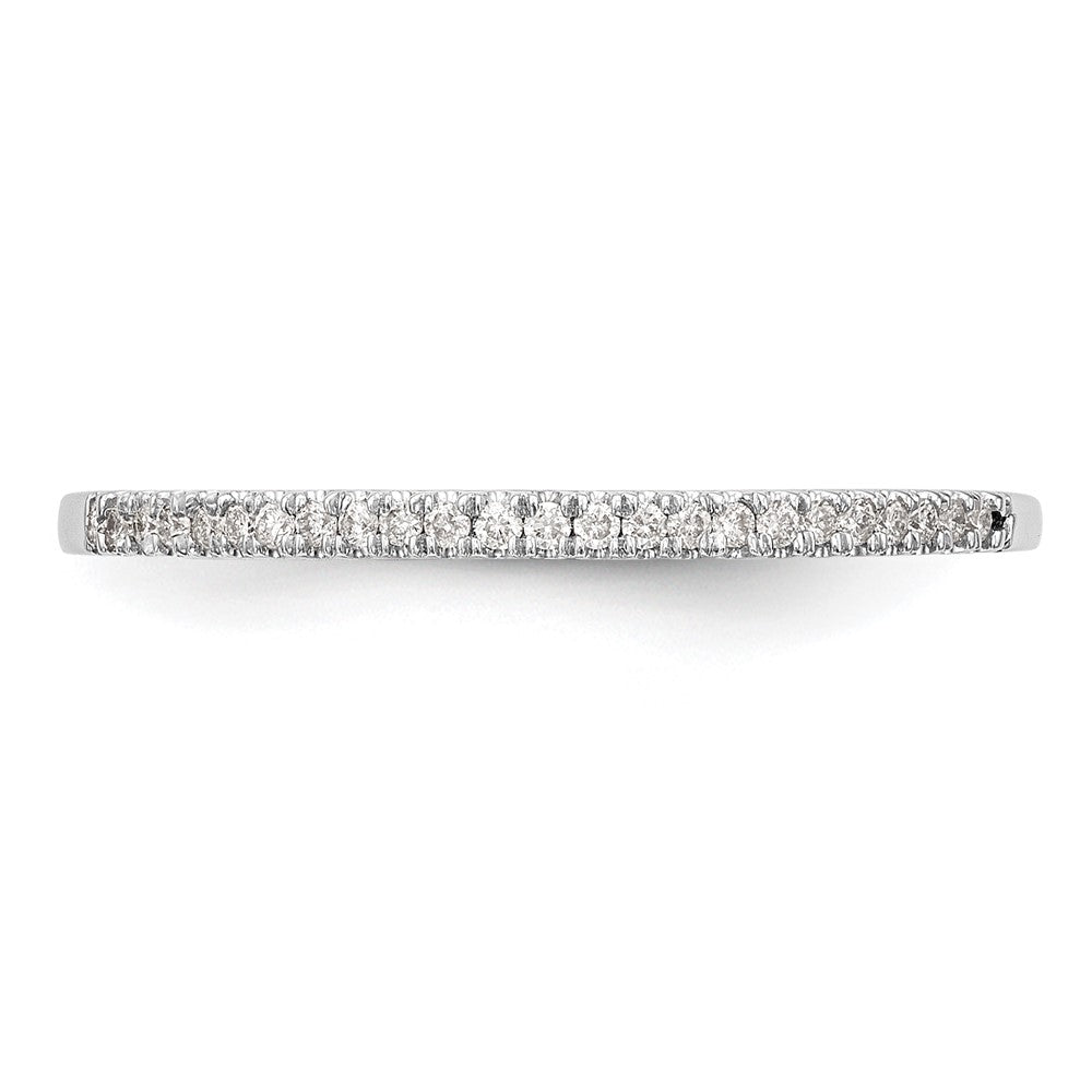 14K White Gold Real Diamond Band