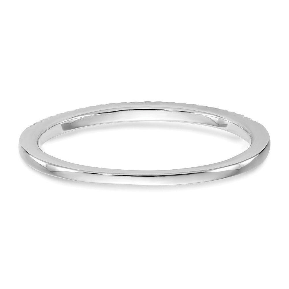 14K White Gold Real Diamond Band