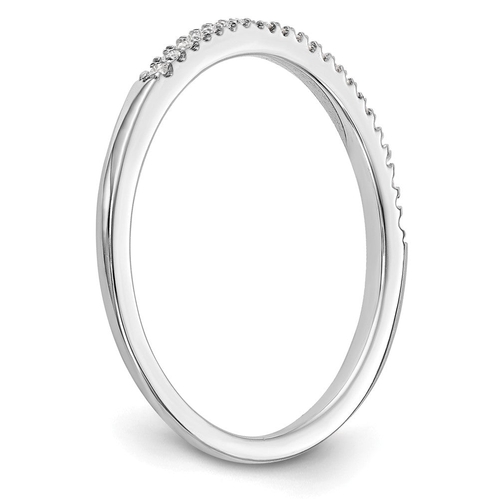 14K White Gold Real Diamond Band