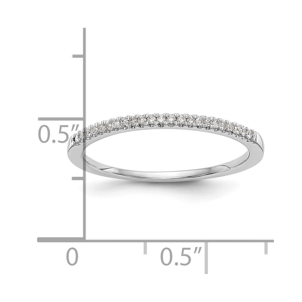 0.10ct. CZ Solid Real 14K White Gold Wedding Band Ring