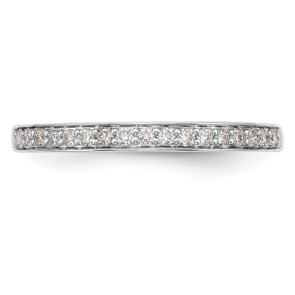 0.14ct. CZ Solid Real 14K White Gold Wedding Band Ring