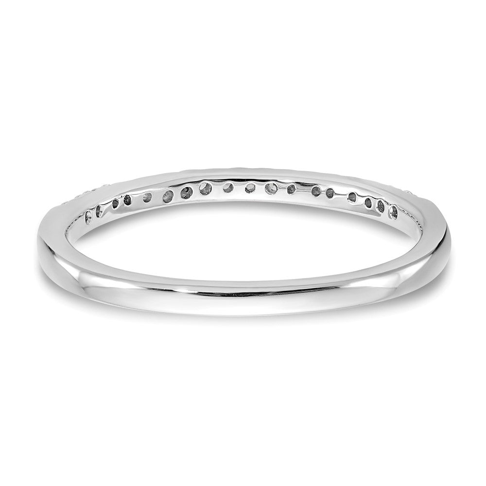 0.14ct. CZ Solid Real 14K White Gold Wedding Band Ring