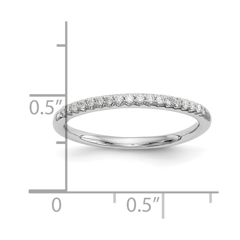 0.14ct. CZ Solid Real 14K White Gold Wedding Band Ring