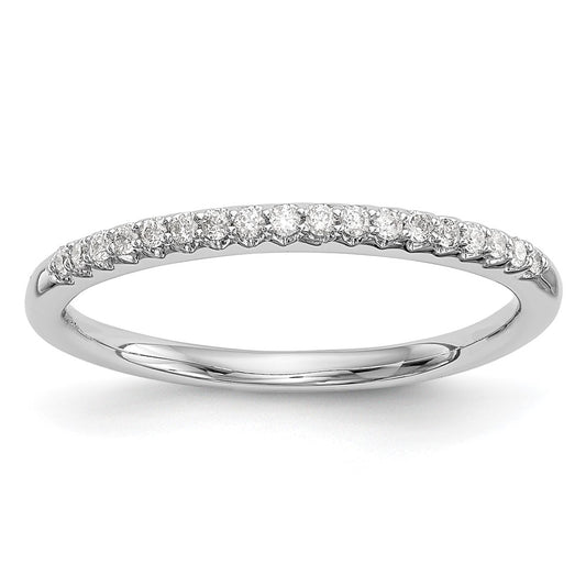 0.14ct. CZ Solid Real 14K White Gold Wedding Band Ring